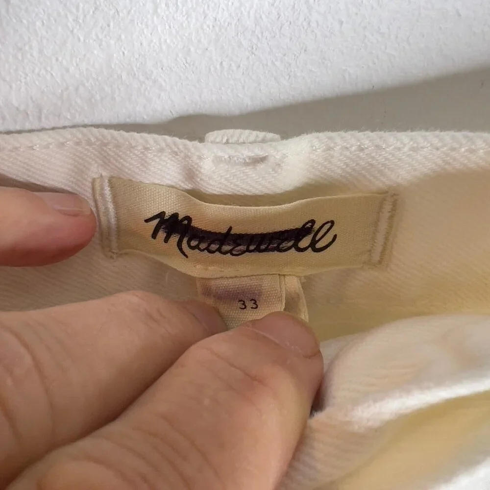 Madewell $110 The Rilee Denim Midi SKirt White Size 33 NQ802 - Picture 7 of 10